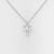 Sterling Silver Necklace with Clear Crystal Triple Marquise Pendant