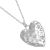 Pretty Fashion Jewellery: Dimpled Heart Pendant with Crystal Stars (GR45)