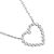 Dainty Sterling Silver Necklace with Crystal Outline Heart (N192)