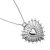 Beautiful Spiked cubic zirconia heart Pendant in Sterling Silver Pendant (N155)s