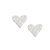 Sterling Silver 7mm Sparkly CZ Crystal Heart Stud Earrings (E714)