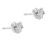 Tiny Clear Crystal Heart Stud Earrings (4mm x 4mm) (M171)L)