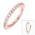 Surgical Steel: Rose Gold Tone Pave Set Jewelled Edge Clicker Ring (C19)A)
