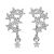 Beautiful Fashion Jewellery: 2.5cm Sparkly Star Cluster Earrings with Dangly Stars (GR2)