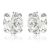Titanium Stud Earrings with 2.5mm Claw Set Crystals (Pair) (C34)