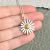 Daisy Design Pendant In Sterling Silver And Gold