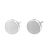 Simple Sterling Silver Jewellery: 8mm Plain Thick Circle Stud Earrings (E491)