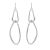 Fashion Jewellery: Statement Earrings with Large Abstract Curving Links (7cm x 2cm) (GR183)