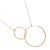 Minimalist Gold Tone Linked Circles Necklace (BM32)B)