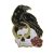 Gorgeous Enamelled Raven, Skull and Rose Celestial Pin Brooch (3cm x 2cm) (M249)