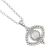 Sterling Silver Evil Eye Pendant With Mother of Pearl Heart Detail (15mm x 21mm) (N218)