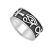 Unisex Oxidised 8.5mm Tall Ring with Ancient Egyptian Symbols