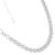 Classic Fashion Jewellery: Simple Snake Chain Necklace with Small Square Beads in Alternating Matte and Shiny Silver Tones (GR38)A)