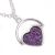 Shimmer* Fashion Jewellery: Delicate 40cm Chain with Iridescent Dark Purple Druzy Heart (M168)A)