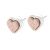 Lovely Fashion Jewellery: Pretty 1cm Iridescent Peach Champagne Druzy Heart Stud Earrings (M238)B)