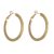 Delphine Collection: Classic Textured Gold Hoop Earrings (BM19)B)
