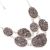 Delicate Fashion Jewellery: Stunning Silver Tone Necklace with Mesmerising Grey Druzy Oval Pendant Design (I40)C)