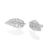 Gracee Fashion Jewellery: Matt and Shiny Silver Tone Feather Stud Earrings (2cm x 1cm) (GR21)S)