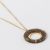 Anne Collection: Statement Marbled Toffee Resin Donut Pendant (BM17)B)
