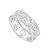 Unisex Bright  Sterling Silver 6.5mm Swirly Band Ring (SR65)