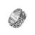 10mm Chunky Sterling Silver Ring with Oxidised Swirl Design Spinning Band 
