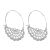 Gold Tone Dotted Design Open Hoop Earrings (3.3cm) (M511)A)
