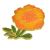 Orange Carnation Flower Enamel Pin Brooch (4.5cm x 3.3cm) (M643)