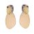 Colourful Marbled Oval and Smooth Matt Gold Rounded Earrings (4.1cm x 1.8cm) (M57)B)