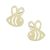 Cute Gold Tone Bumblebee Stud Earrings (1.1cm x 1cm) (M147)A)