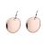Simple and Elegant Fashion Jewellery: Shiny Rose Gold Round Concave Drops