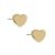 Chunky Matt Gold Tone Star Stud Earrings (10mm) (M703)A)