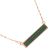 Delicate Fashion Jewellery: Dainty Gold Tone Necklace with Marbled Green agate Bar Pendant (I38)C) 