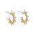 Contemporary Gold Tone Sunburst 3/4 Hoop Earrings (2.2cm) (M61)B)