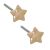 Tiny Worn Gold Tone Star Stud Earrings (5mm) (M171)S)
