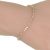 Gold Tone and Aurora Borealis Cubic Zirconia Slim Tennis Bracelet (M759)B)