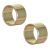 Contemporary Gold Tone 3D Barrel Studs with Sterling Silver Posts (5mm x 7mm) (M269)