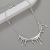 Gracee Fashion: Shiny Silver Tone Liquid Look Necklace with Droplets (GR204)