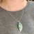 Contemporary Fashion Jewellery: Gorgeous Double Leaf Pendant with Green Hued Accents (M123)