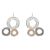 Gracee Fashion Earrings: Multi-Tone Textured Grey, White and Peach 'Bubbles' Earrings (1.7cm) (GR141)