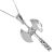 Sterling Silver Oxidised Axe Pendant (20mm x 32mm) (N361)