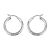 25mm Diameter Hammered Sterling Silver Hoop Earrings
