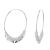 Boho Sterling Silver Jewellery: Sleeper Hoop Earrings with Tiny Coin Charms (39mmx 44mm) (E398)