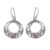 Beautiful Sterling Silver: Celtic Weave and Amethyst Earrings (17mm Diameter) (E768)B)