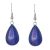 Pretty Lapis Lazuli Teardrop Earrings (3.5cm x 1.2cm) (M14)C)