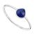 Pretty Sterling Silver Ring with Faceted Lapis Lazuli Teardrop (SR194)