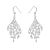 Fabulous Sterling Silver Statement Leafy Vines Earrings (23mm x 55mm) (E196)