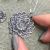 Sterling Silver Jewellery:  Oxidised Lotus Flower Mandala Pendant (34mm x 29mm) (N294)