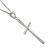 Plain cross with cubic zirconia bale with a Sterling Silver Chain (N55)