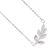 Sterling Silver Jewellery: Short Leafy Minimalist  Necklace (N385)