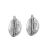 Small Sterling Silver Oxidised Leaf Stud Earrings (7mm x 12mm) (E757)